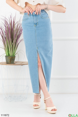 Женская синяя джинсовая юбка 