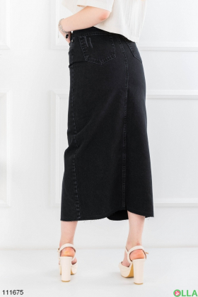 Women's black denim skirt