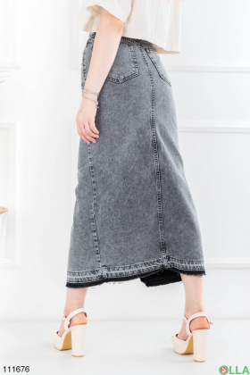 Women's gray denim skirt