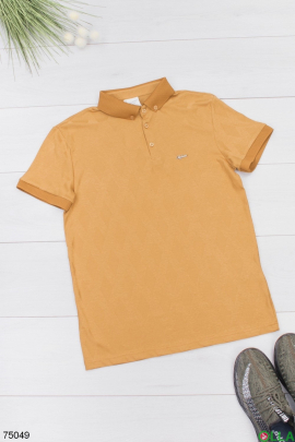 Мужская оранжевая футболка поло