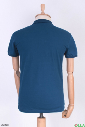 Чоловіча синя футболка поло