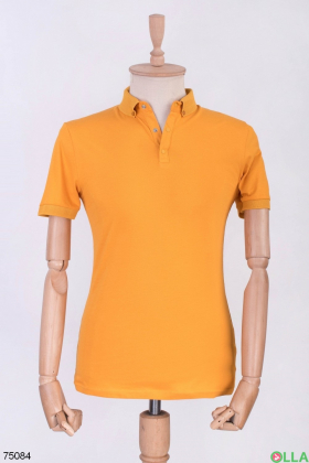 Мужская оранжевая футболка поло