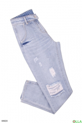 Жіночі світлі джинси MomFit