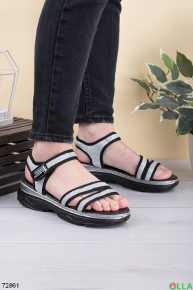 Women's two-tone platform sandals
