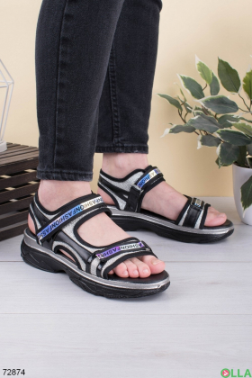 Women's two-tone platform sandals