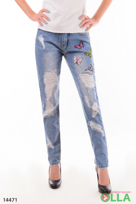 Жіночі джинси з нашивками