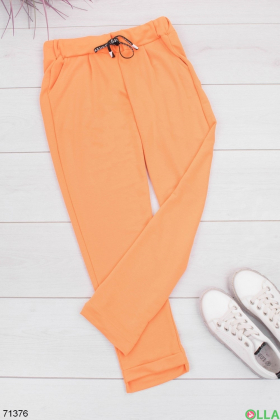 Жіночі спортивні помаранчеві штани