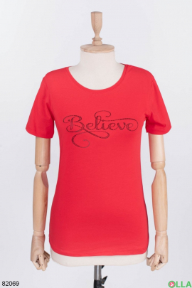 Women's T-shirt with a slogan