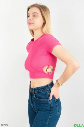 Women's pink top with decor