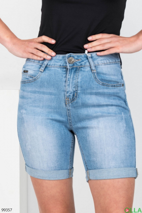 Женские голубые джинсовые шорты