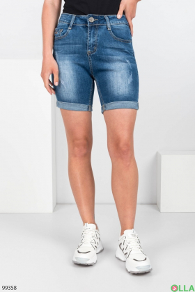 Women's blue denim shorts
