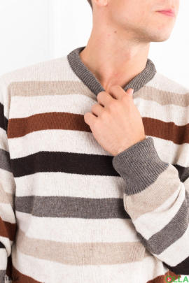 Men's multi-colored striped sweater