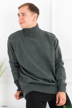 Мужской свитер цвета хаки