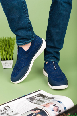 Мужские синие кроссовки из текстиля