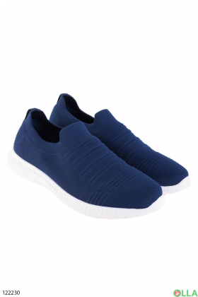 Мужские темно-синие кроссовки из текстиля