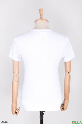 Чоловіча біла футболка з принтом