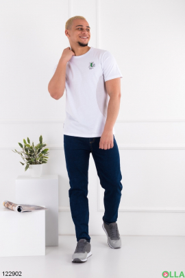 Men's white T-shirt with print
