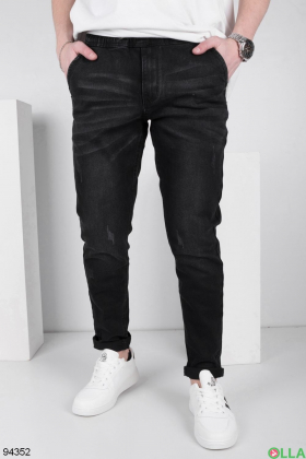 Чоловічі чорні джинси