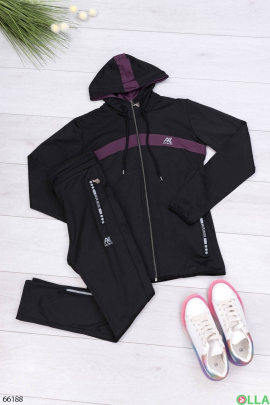 Women's black and purple tracksuit