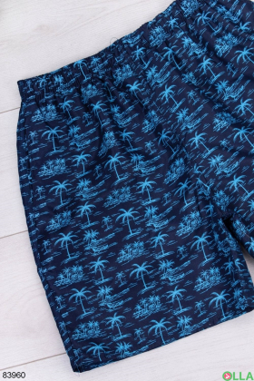 Чоловічі синьо-блакитні пляжні шорти