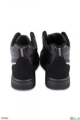 Жіночі чорні кросівки із комбінованого матеріалу