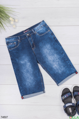Мужские синие джинсовые шорты