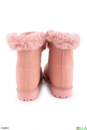 Women's pink winter boots