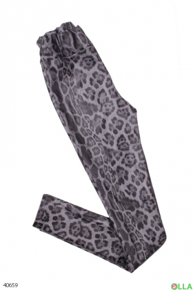 Women's leggings with leopard print