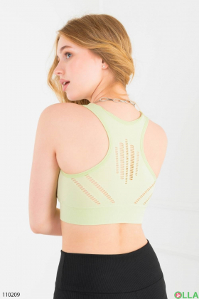 Women's light green bra-top