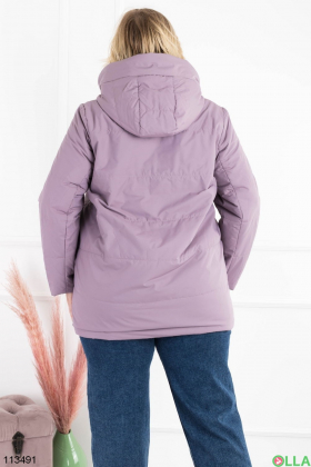 Women's lilac batal jacket with a hood