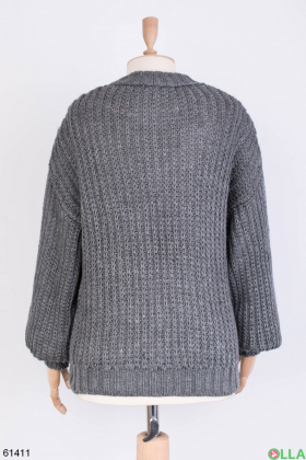 Жіночий зимовий Темно-сірий светр