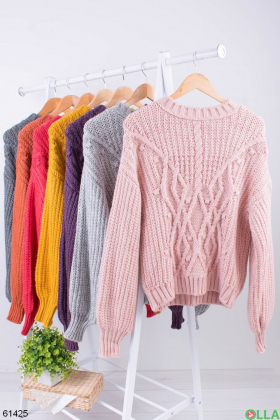 Жіночий зимовий Рожевий светр