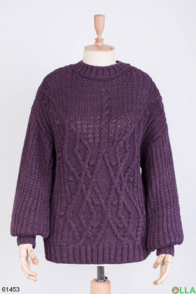 Жіночий зимовий Фіолетовий светр