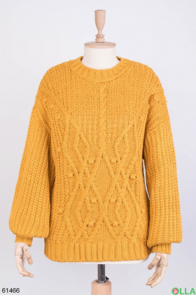 Жіночий зимовий помаранчевий светр