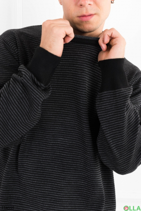 Мужской черно-серый свитер