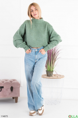 Женский зеленый свитер 