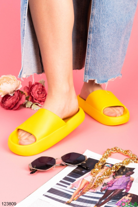 Women's yellow slippers