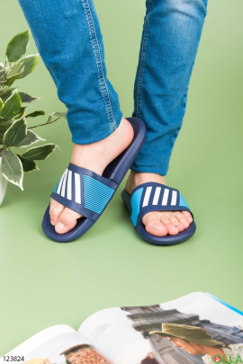 Men's dark blue flip-flops