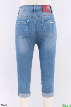 Жіночі сині джинсові капрі