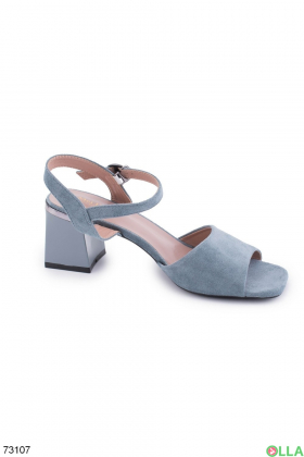 Women's blue heeled sandals