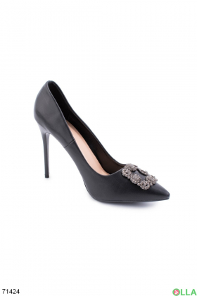 Women's black high heel shoes