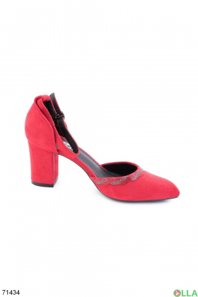 Women's red shoes with heels