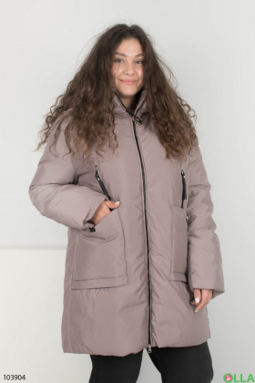 Женская лиловая зимняя куртка