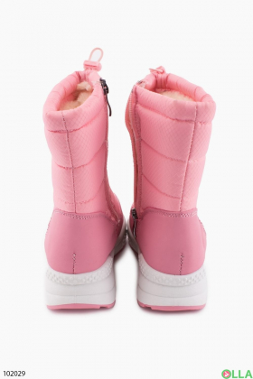 Жіночі рожеві чоботи-дутики