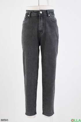Жіночі темно-сірі класичні джинси