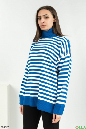 Women's blue and white sweater
