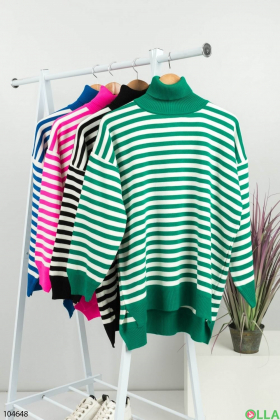 Women's white and green sweater