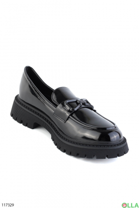 Жіночі чорні туфлі з еко-шкіри