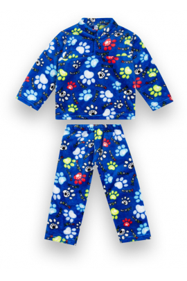 Пижама детская теплая хлопковая для мальчика KS-21-63-1 на рост (13088) Голубой