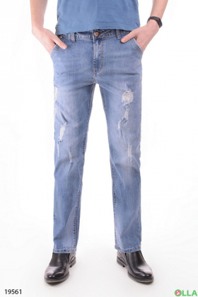 Чоловічі джинси з порваних